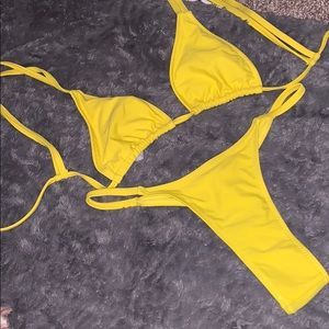 Yellow Brazilian bikini set